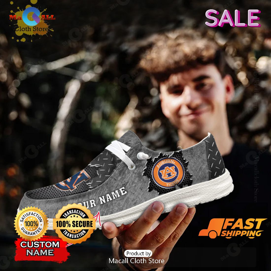 HOT TREND NCAA Auburn Tigers Custom Name Hey Dude Shoes Limited 2024 HOT TREND NCAA Auburn Tigers Custom Name Hey Dude Shoes Limited 2024