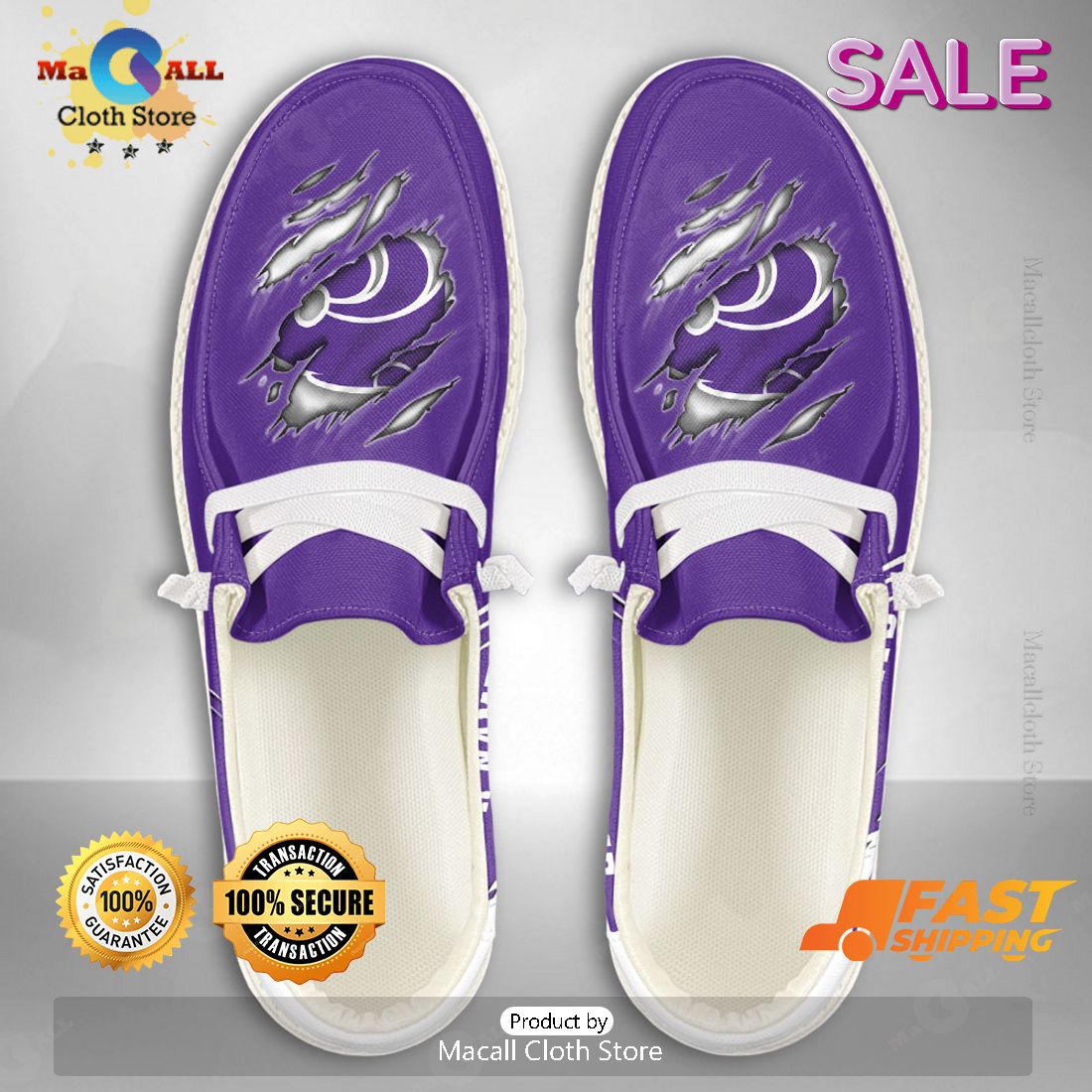 HOT TREND NCAA Kansas State Wildcats Custom Name Hey Dude Shoes