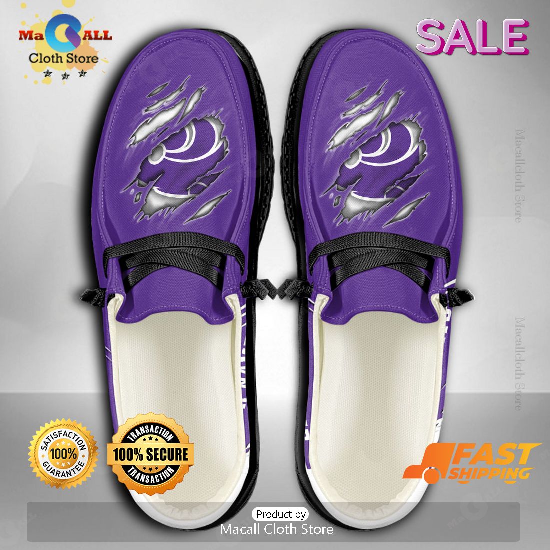 HOT TREND NCAA Kansas State Wildcats Custom Name Hey Dude Shoes