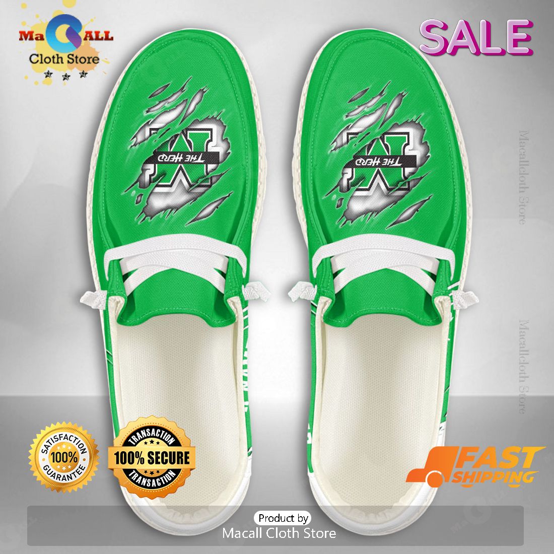 LIMITED NCAA Marshall Thundering Herd Custom Name Hey Dude Shoes POD Design LIMITED NCAA Marshall Thundering Herd Custom Name Hey Dude Shoes POD Design