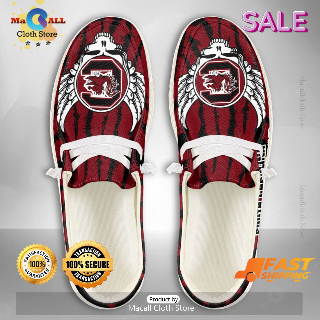 LIMITED NCAA South Carolina Gamecocks Custom Name Hey Dude Shoes Luxury Brand LIMITED NCAA South Carolina Gamecocks Custom Name Hey Dude Shoes Luxury Brand