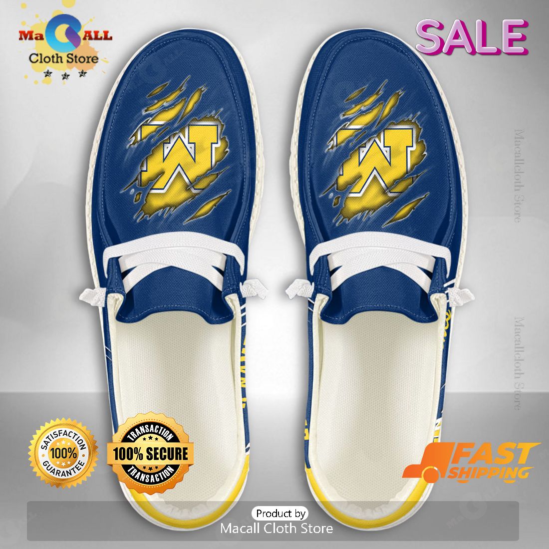 LUXURY NCAA Michigan Wolverines Custom Name Hey Dude Shoes Luxury Brand LUXURY NCAA Michigan Wolverines Custom Name Hey Dude Shoes Luxury Brand