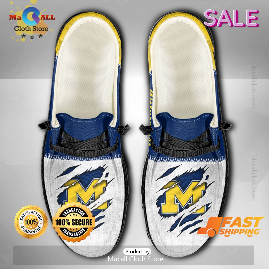 NEW NCAA Michigan Wolverines Custom Name Hey Dude Shoes Luxury Brand NEW NCAA Michigan Wolverines Custom Name Hey Dude Shoes Luxury Brand