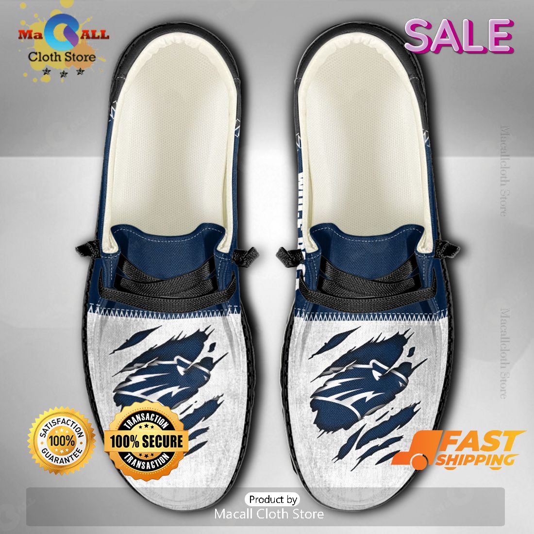 NEW NCAA Nevada Wolf Pack Custom Name Hey Dude Shoes NEW NCAA Nevada Wolf Pack Custom Name Hey Dude Shoes