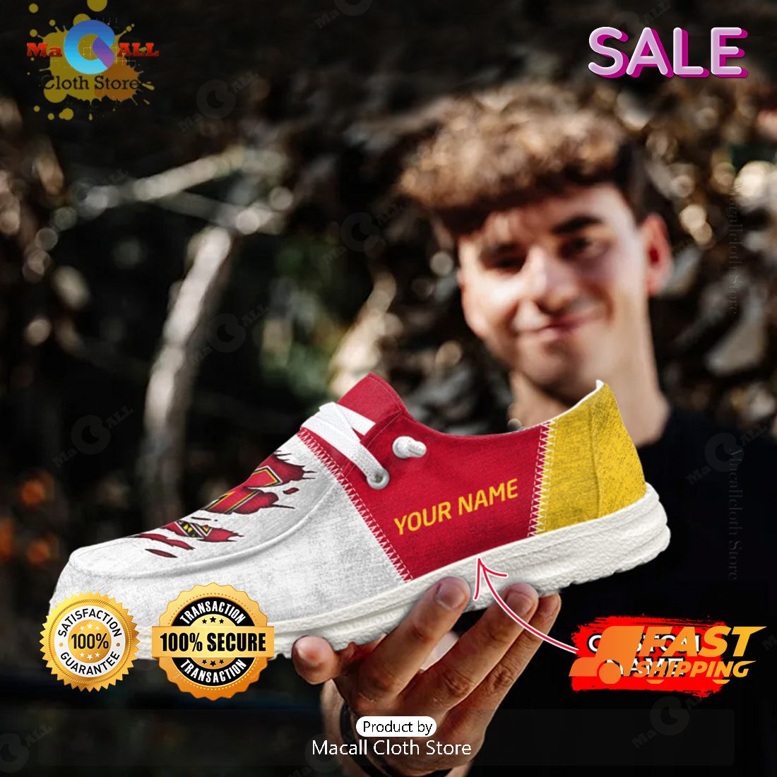 PREMIUM NCAA Maryland Terrapins Custom Name Hey Dude Shoes Limited 2024