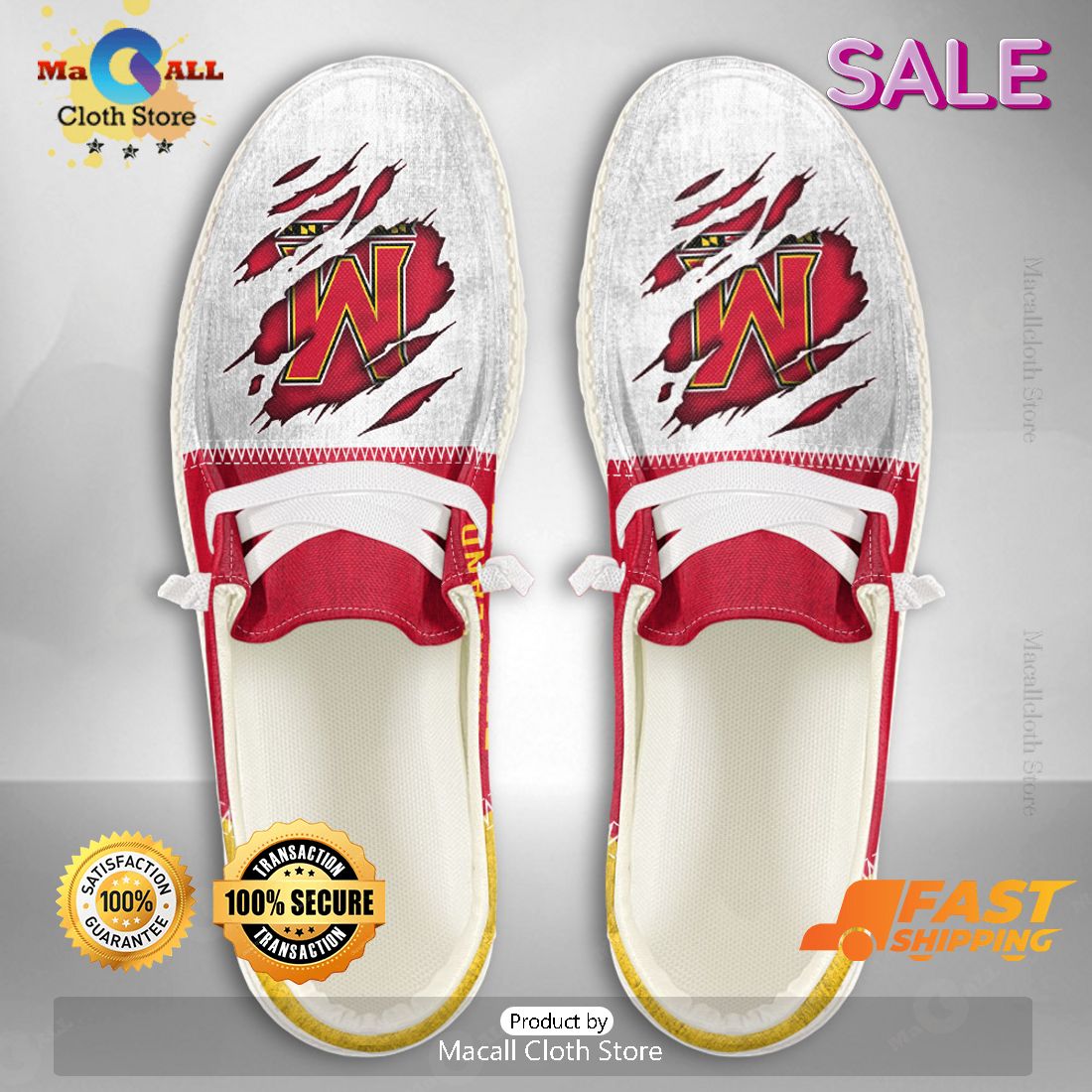 PREMIUM NCAA Maryland Terrapins Custom Name Hey Dude Shoes Limited 2024 PREMIUM NCAA Maryland Terrapins Custom Name Hey Dude Shoes Limited 2024