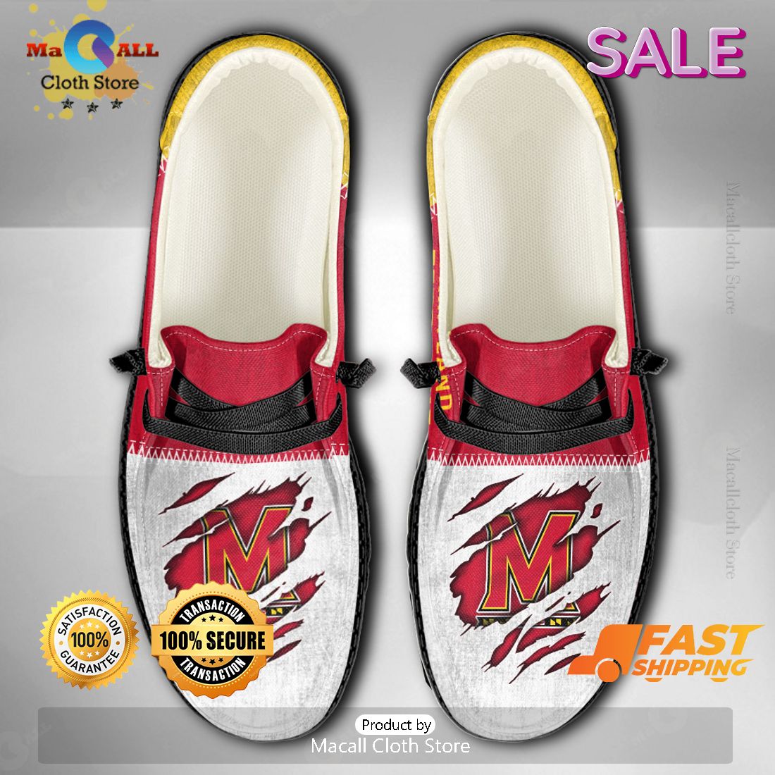 PREMIUM NCAA Maryland Terrapins Custom Name Hey Dude Shoes Limited 2024 PREMIUM NCAA Maryland Terrapins Custom Name Hey Dude Shoes Limited 2024