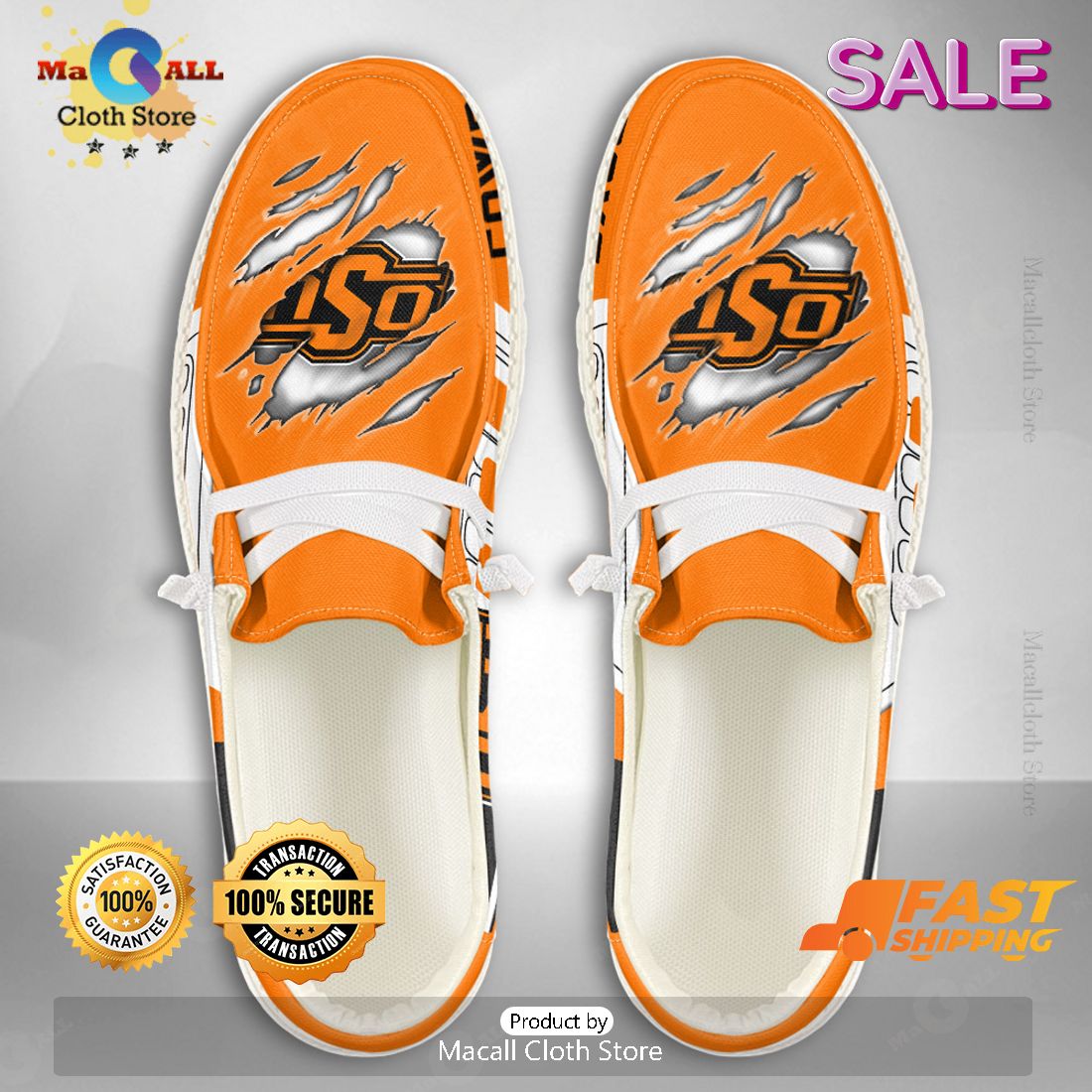PREMIUM NCAA Oklahoma State Cowboys Custom Name Hey Dude Shoes Limited 2024 PREMIUM NCAA Oklahoma State Cowboys Custom Name Hey Dude Shoes Limited 2024