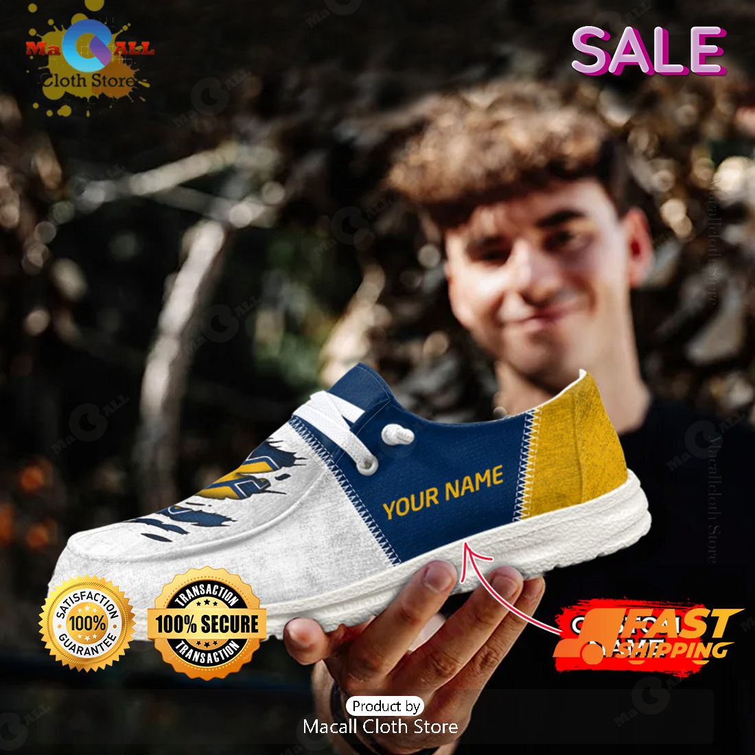 THE BEST NCAA West Virginia Mountaineers Custom Name Hey Dude Shoes Limited 2024