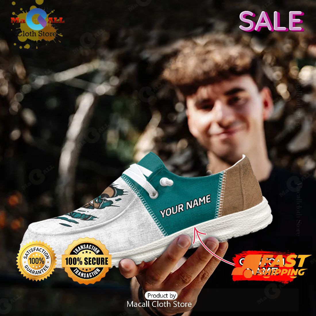 TRENDING NCAA COASTAL CAROLINA CHANTICLEERS Custom Name Hey Dude Shoes