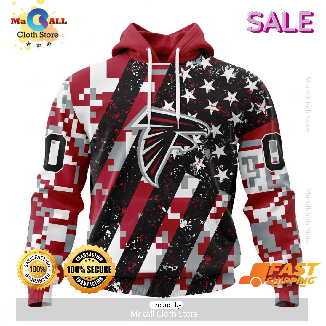 SALE Personalized NFL Atlanta Falcons New Camo Design For Veterans Day Hoodie Sweatshirt 3D SALE Personalized NFL Atlanta Falcons New Camo Design For Veterans Day Hoodie Sweatshirt 3D