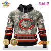 SALE Personalized NFL Chicago Bears New Camo Design For Veterans Day Hoodie Sweatshirt 3D