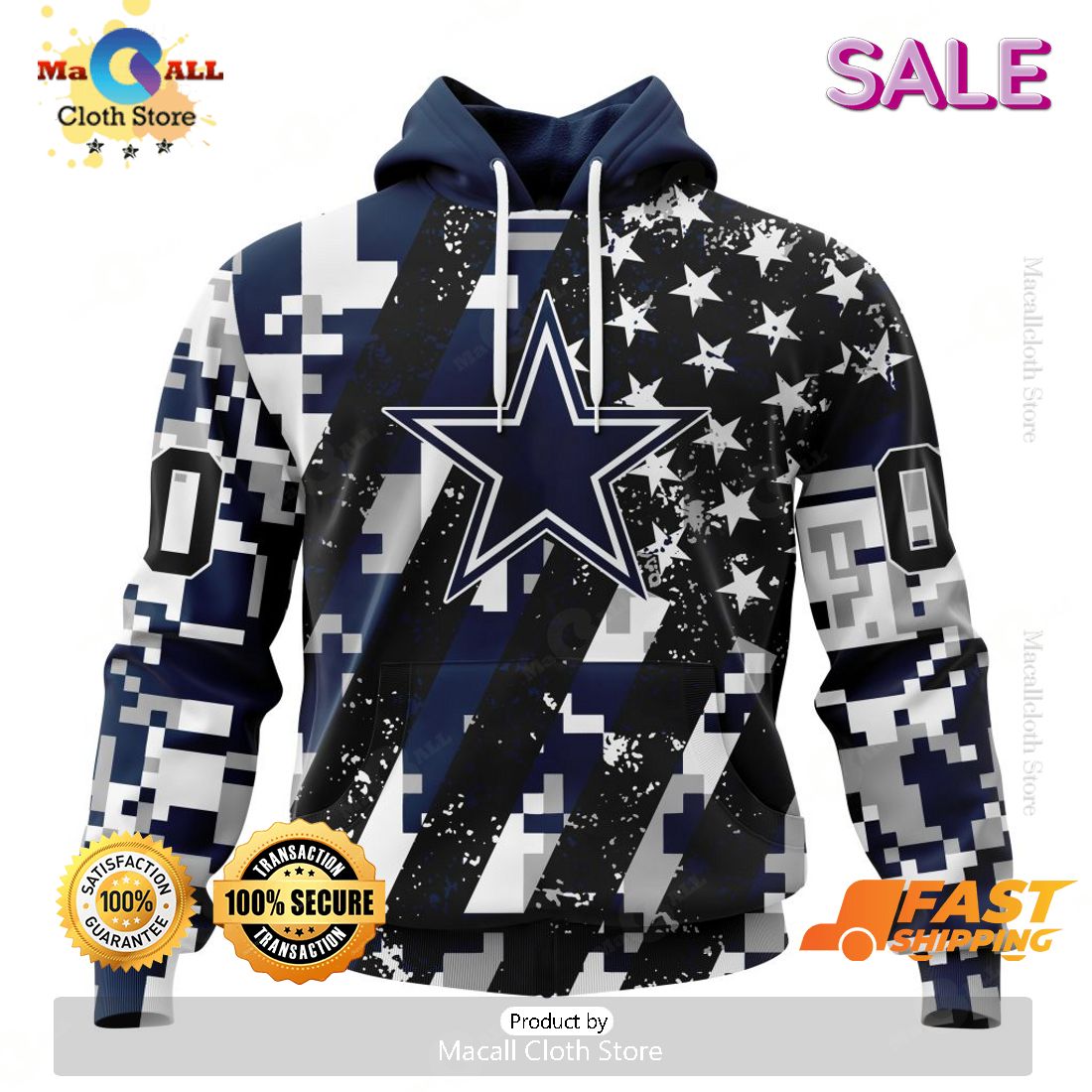 SALE Personalized NFL Dallas Cowboys New Camo Design For Veterans Day Hoodie Sweatshirt 3D SALE Personalized NFL Dallas Cowboys New Camo Design For Veterans Day Hoodie Sweatshirt 3D