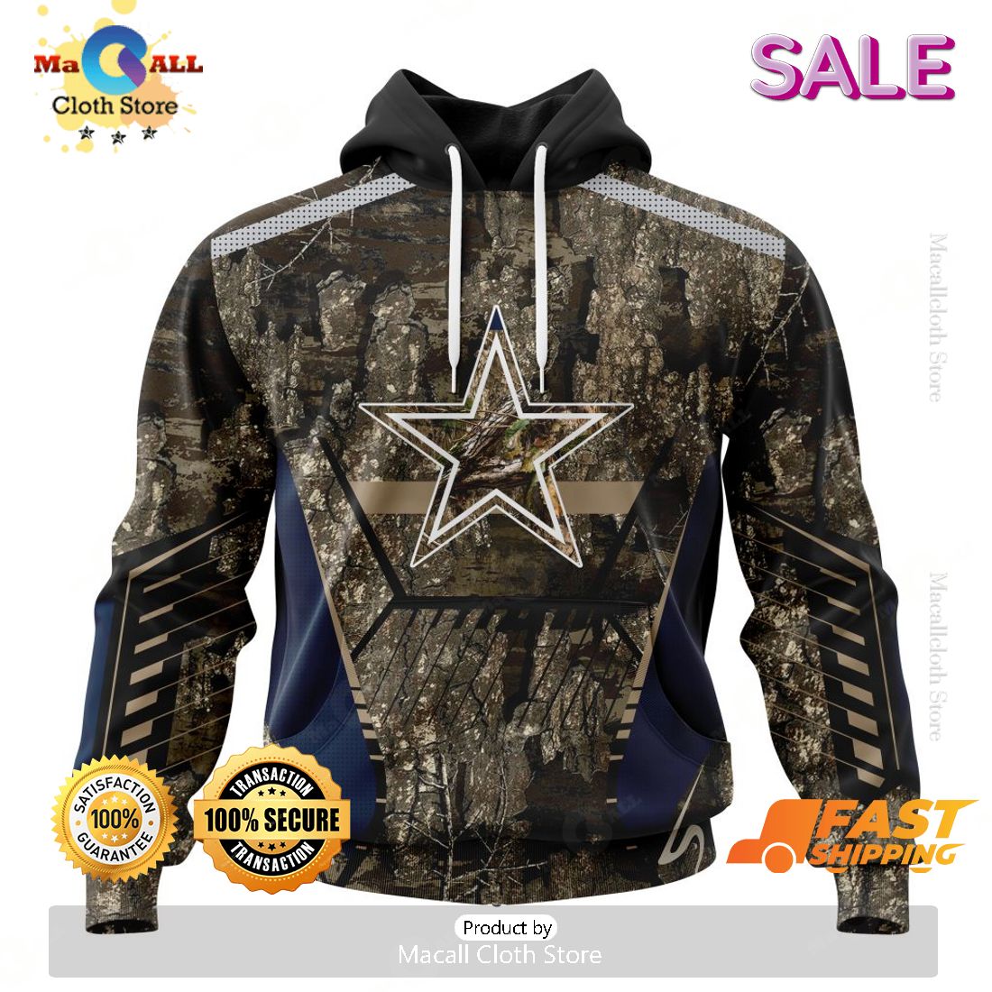 SALE Personalized NFL Dallas Cowboys New Camo Hunting Design Hoodie Sweatshirt 3D SALE Personalized NFL Dallas Cowboys New Camo Hunting Design Hoodie Sweatshirt 3D