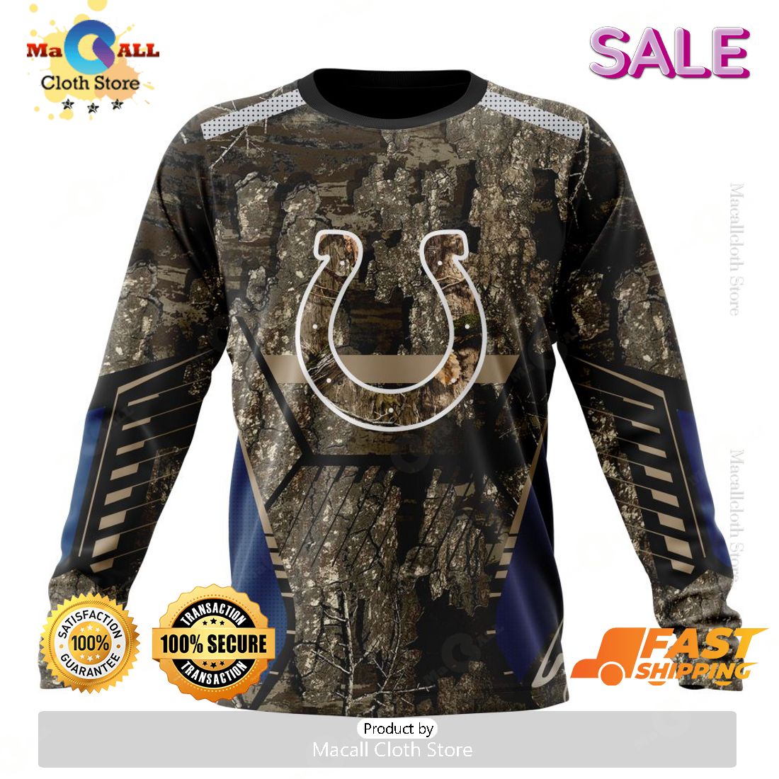 SALE Personalized NFL Indianapolis Colts New Camo Hunting Design Hoodie Sweatshirt 3D SALE Personalized NFL Indianapolis Colts New Camo Hunting Design Hoodie Sweatshirt 3D