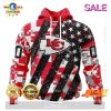 SALE Personalized NFL Kansas City Chiefs Camo Design For Veterans Day Hoodie Sweatshirt 3D