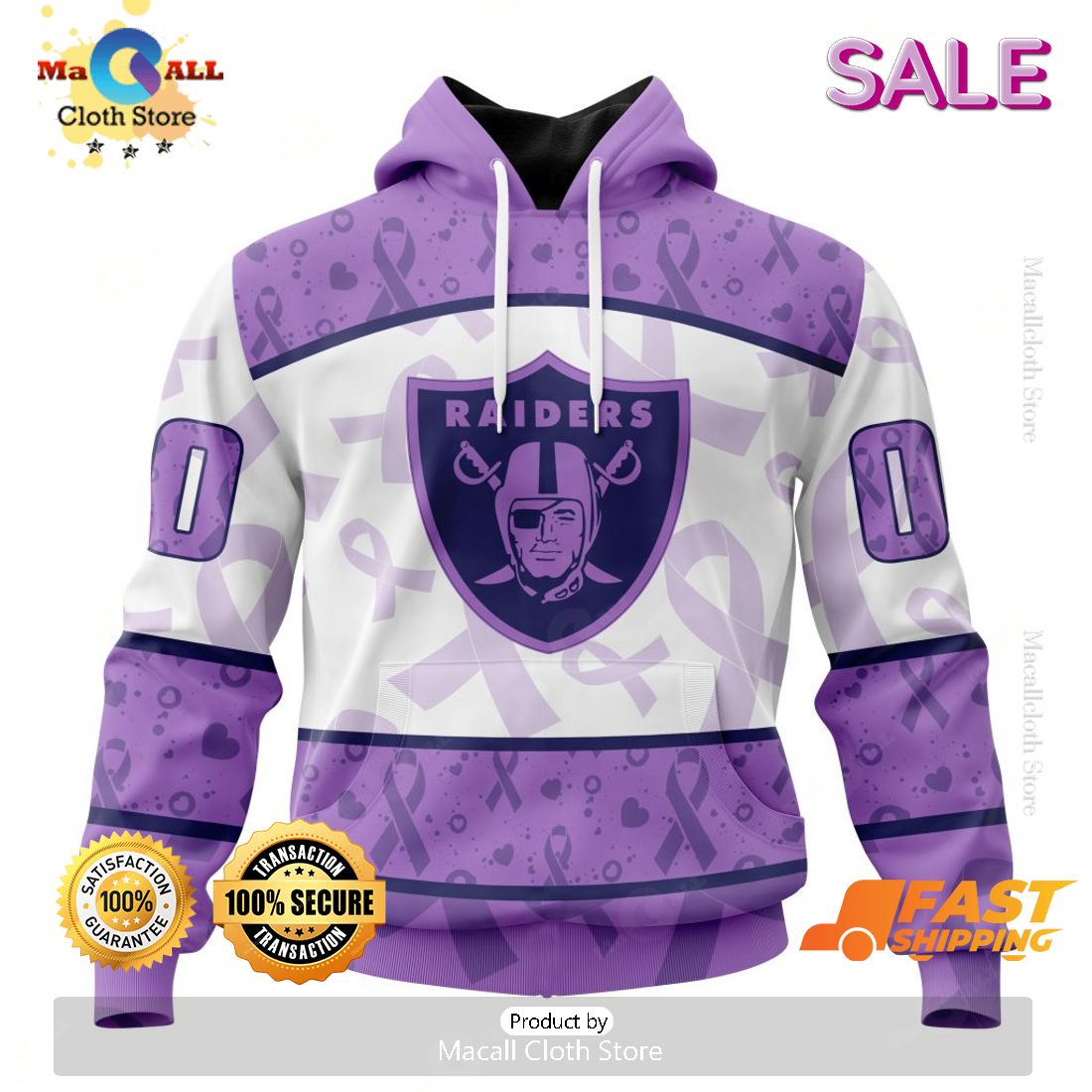 SALE Personalized NFL Las Vegas Raiders Special Lavender - Fight Cancer Hoodie Sweatshirt 3D SALE Personalized NFL Las Vegas Raiders Special Lavender - Fight Cancer Hoodie Sweatshirt 3D