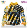 SALE Personalized NFL Los Angeles Chargers Camo Design For Veterans Day Hoodie Sweatshirt 3D