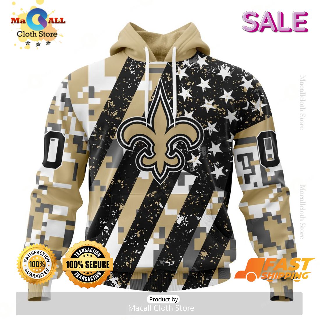 SALE Personalized NFL New Orleans Saints New Camo Design For Veterans Day Hoodie Sweatshirt 3D SALE Personalized NFL New Orleans Saints New Camo Design For Veterans Day Hoodie Sweatshirt 3D