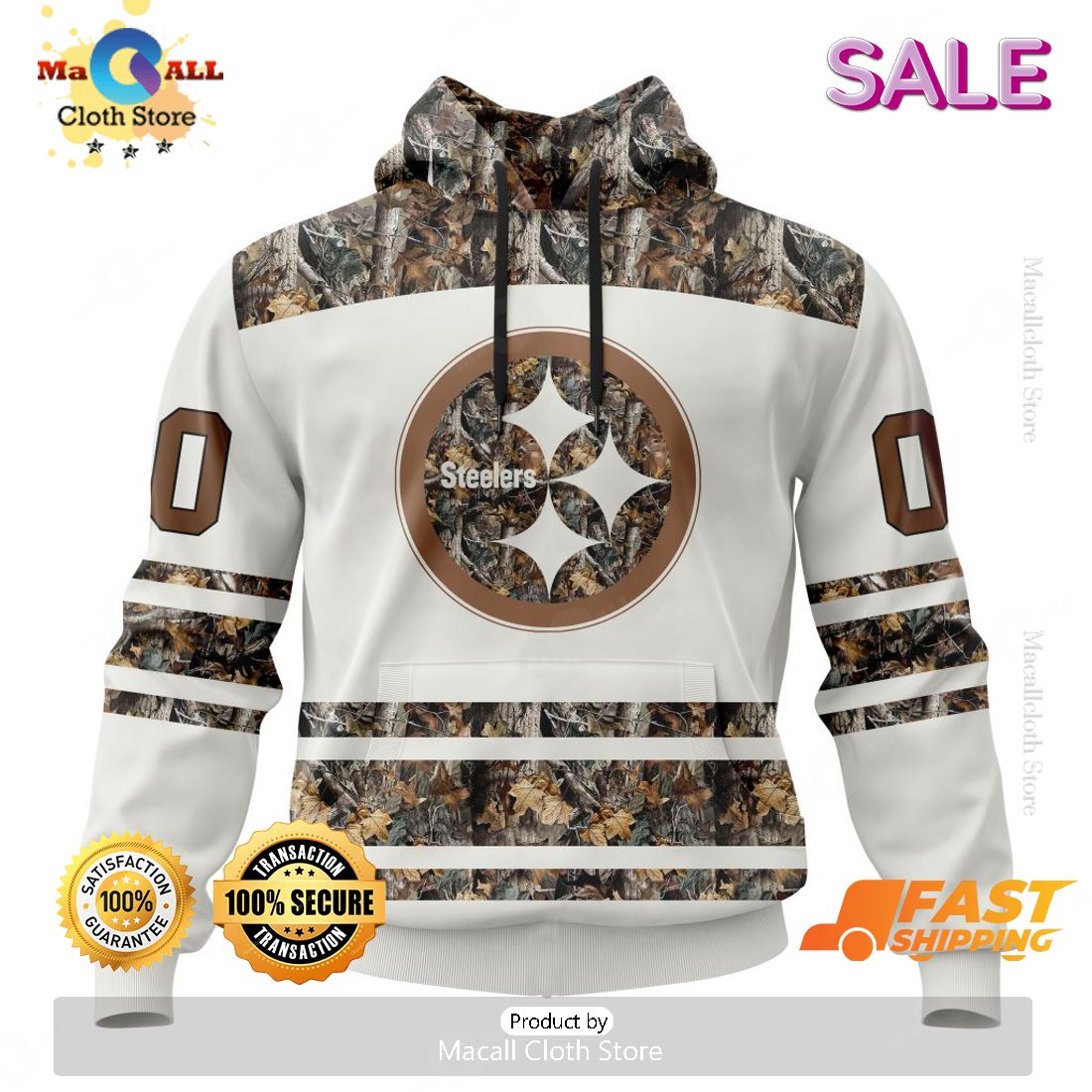 SALE Personalized NFL Pittsburgh Steelers Special Camo Hunting Design Hoodie Sweatshirt 3D SALE Personalized NFL Pittsburgh Steelers Special Camo Hunting Design Hoodie Sweatshirt 3D
