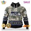 SALE Personalized NFL Seattle Seahawks New Camo Design For Veterans Day Hoodie Sweatshirt 3D