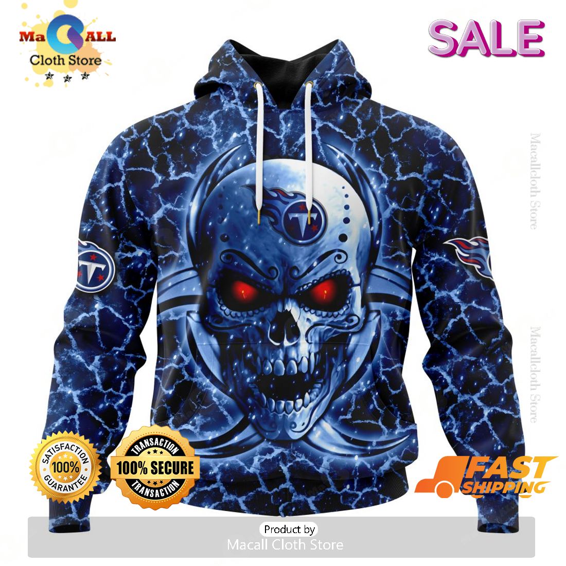 SALE Personalized NFL Tennessee Titans New Skull Art Design Hoodie Sweatshirt 3D SALE Personalized NFL Tennessee Titans New Skull Art Design Hoodie Sweatshirt 3D
