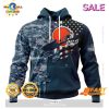 SALE Personalized NFL Dallas Cowboys Special Navy Camo Veteran Design Hoodie Sweatshirt 3D