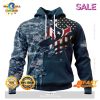 SALE Personalized NFL Indianapolis Colts Special Navy Camo Veteran Design Hoodie Sweatshirt 3D