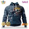 SALE Personalized NFL Indianapolis Colts Special Navy Camo Veteran Design Hoodie Sweatshirt 3D