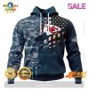 SALE Personalized NFL Tampa Bay Buccaneers Special Navy Camo Veteran Design Hoodie Sweatshirt 3D