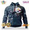 SALE Personalized NFL San Francisco 49ers Special Navy Camo Veteran Design Hoodie Sweatshirt 3D