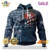 SALE Personalized NFL Pittsburgh Steelers Special Navy Camo Veteran Design Hoodie Sweatshirt 3D