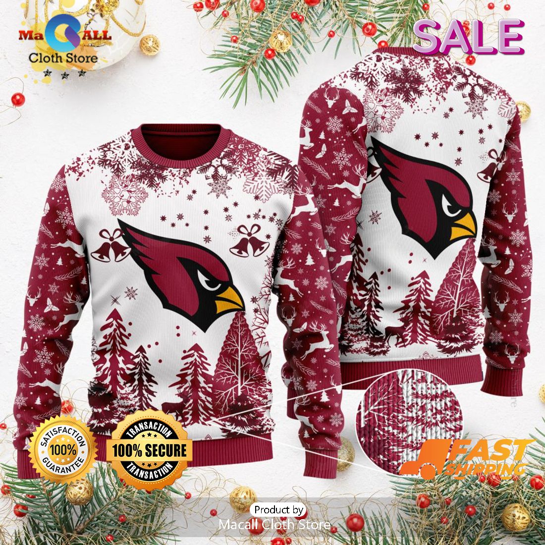 [BEST] NFL Arizona Cardinals Special Christmas Ugly Sweater Design