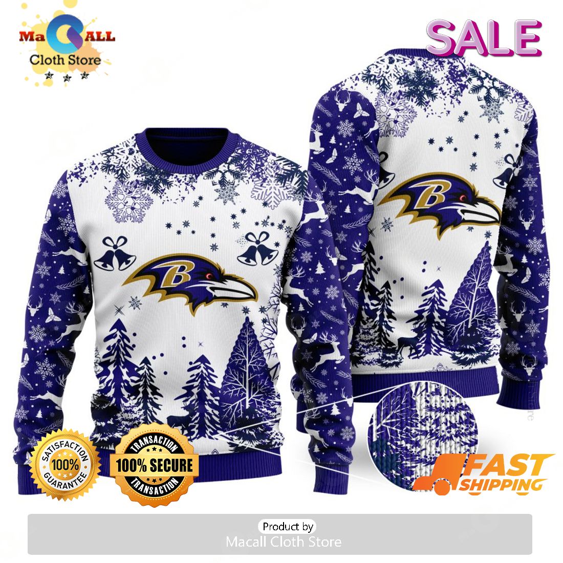 [BEST] NFL Baltimore Ravens Special Christmas Ugly Sweater Design