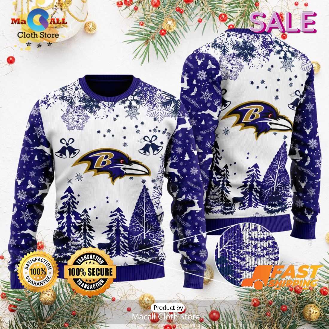 [BEST] NFL Baltimore Ravens Special Christmas Ugly Sweater Design
