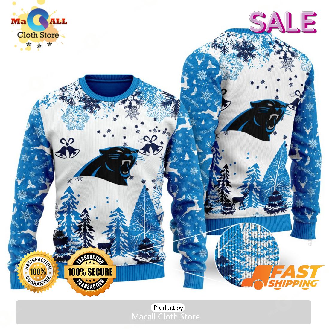 [BEST] NFL Carolina Panthers Special Christmas Ugly Sweater Design