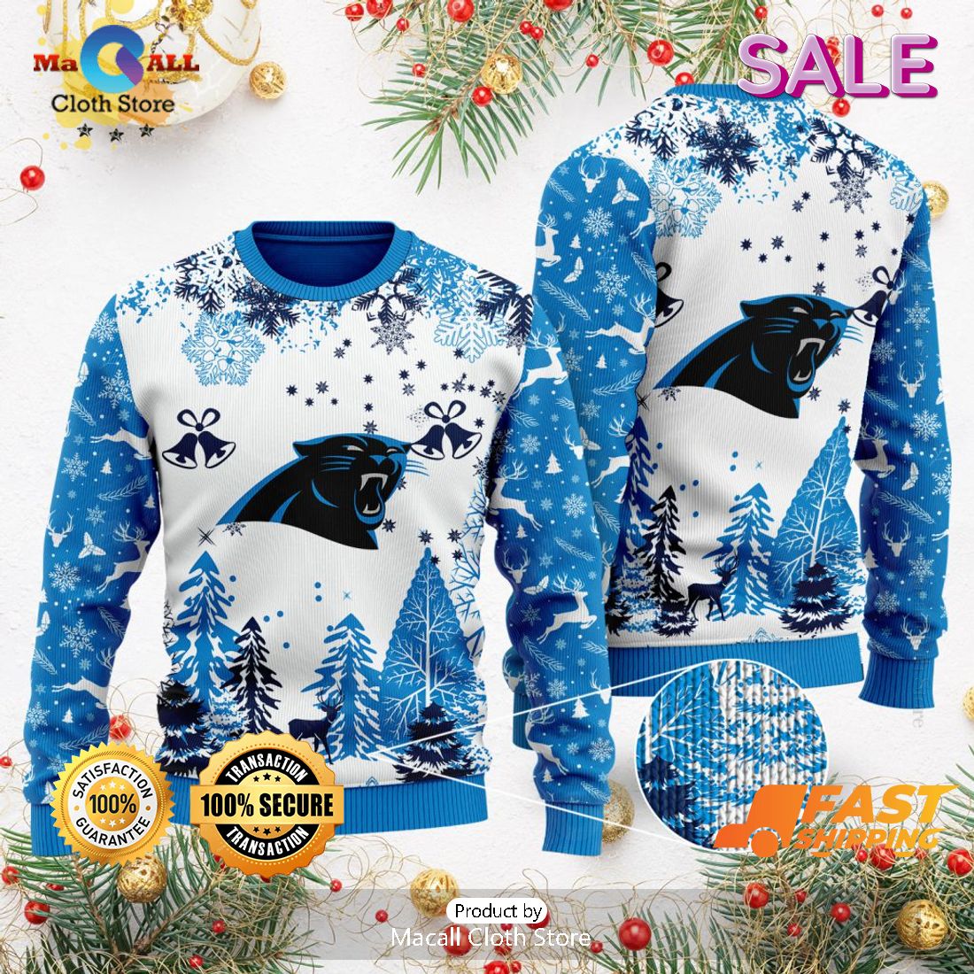 [BEST] NFL Carolina Panthers Special Christmas Ugly Sweater Design