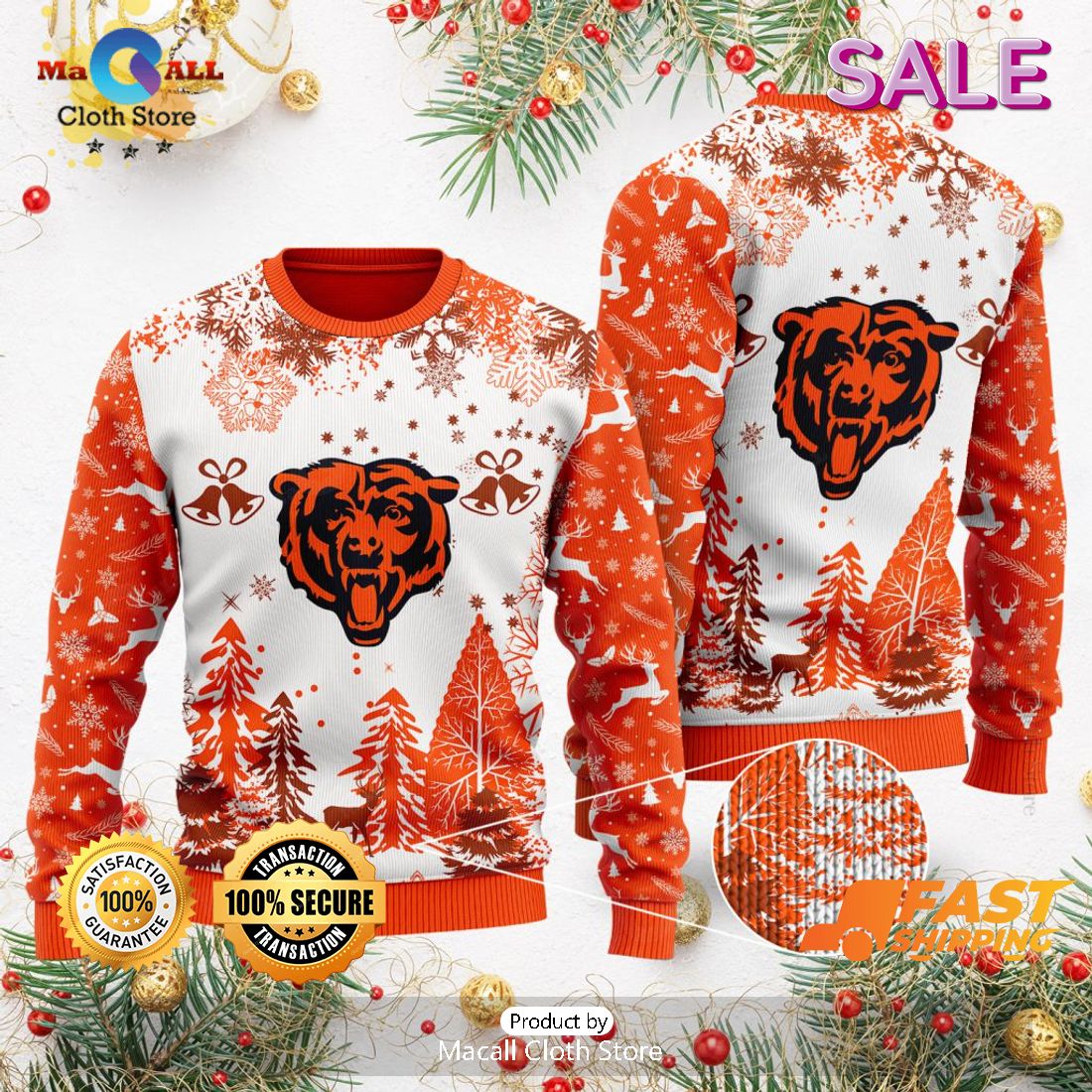 [BEST] NFL Chicago Bears Special Christmas Ugly Sweater Design