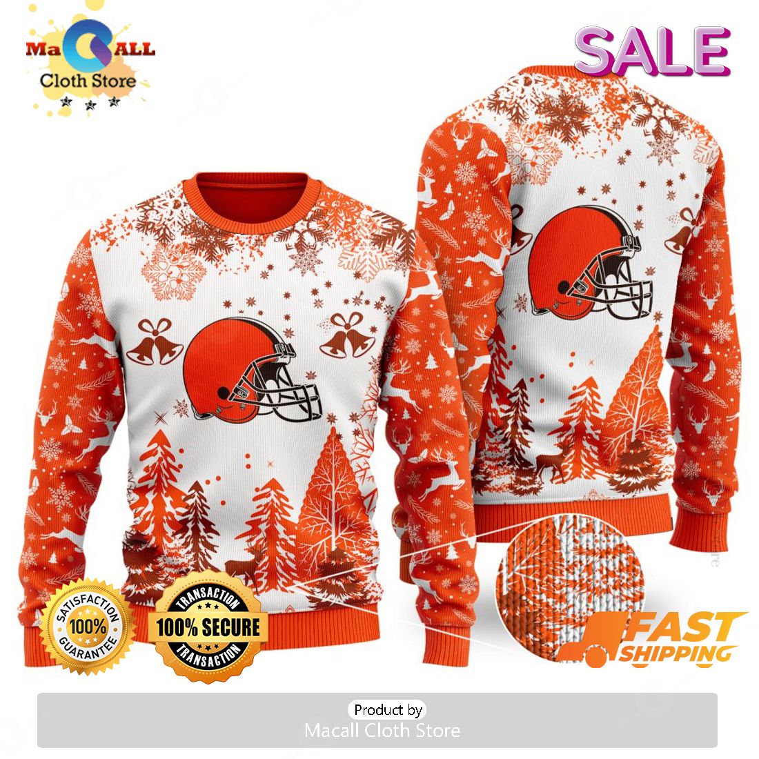 [BEST] NFL Cleveland Browns Special Christmas Ugly Sweater Design