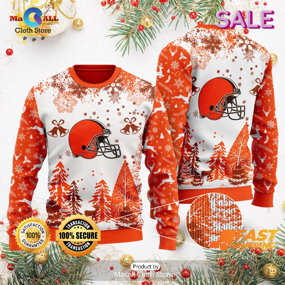 [BEST] NFL Cleveland Browns Special Christmas Ugly Sweater Design