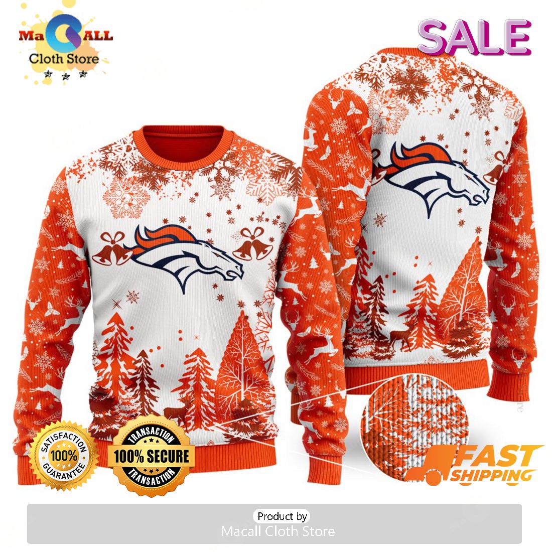 [BEST] NFL Denver Broncos Special Christmas Ugly Sweater Design