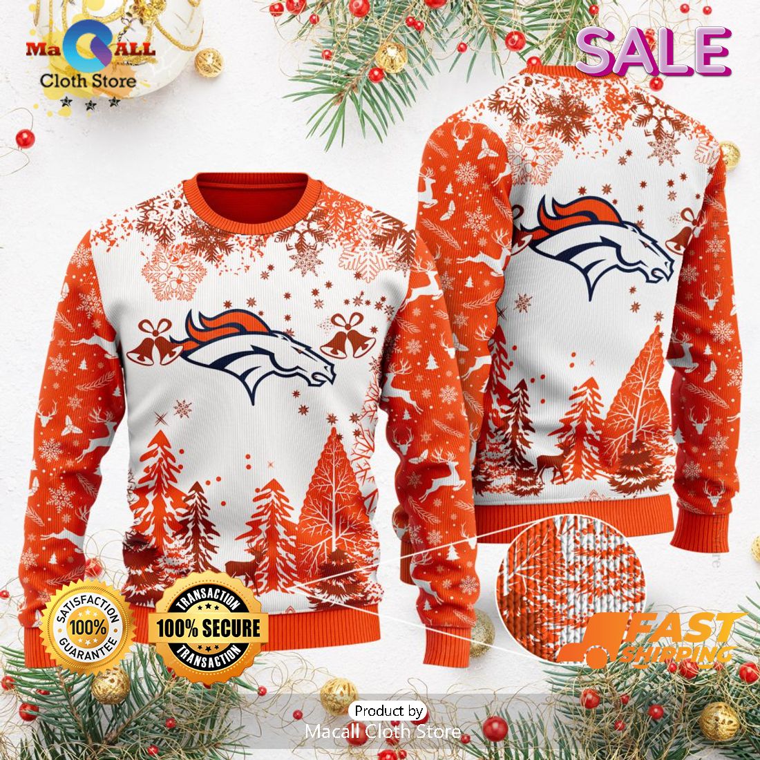[BEST] NFL Denver Broncos Special Christmas Ugly Sweater Design