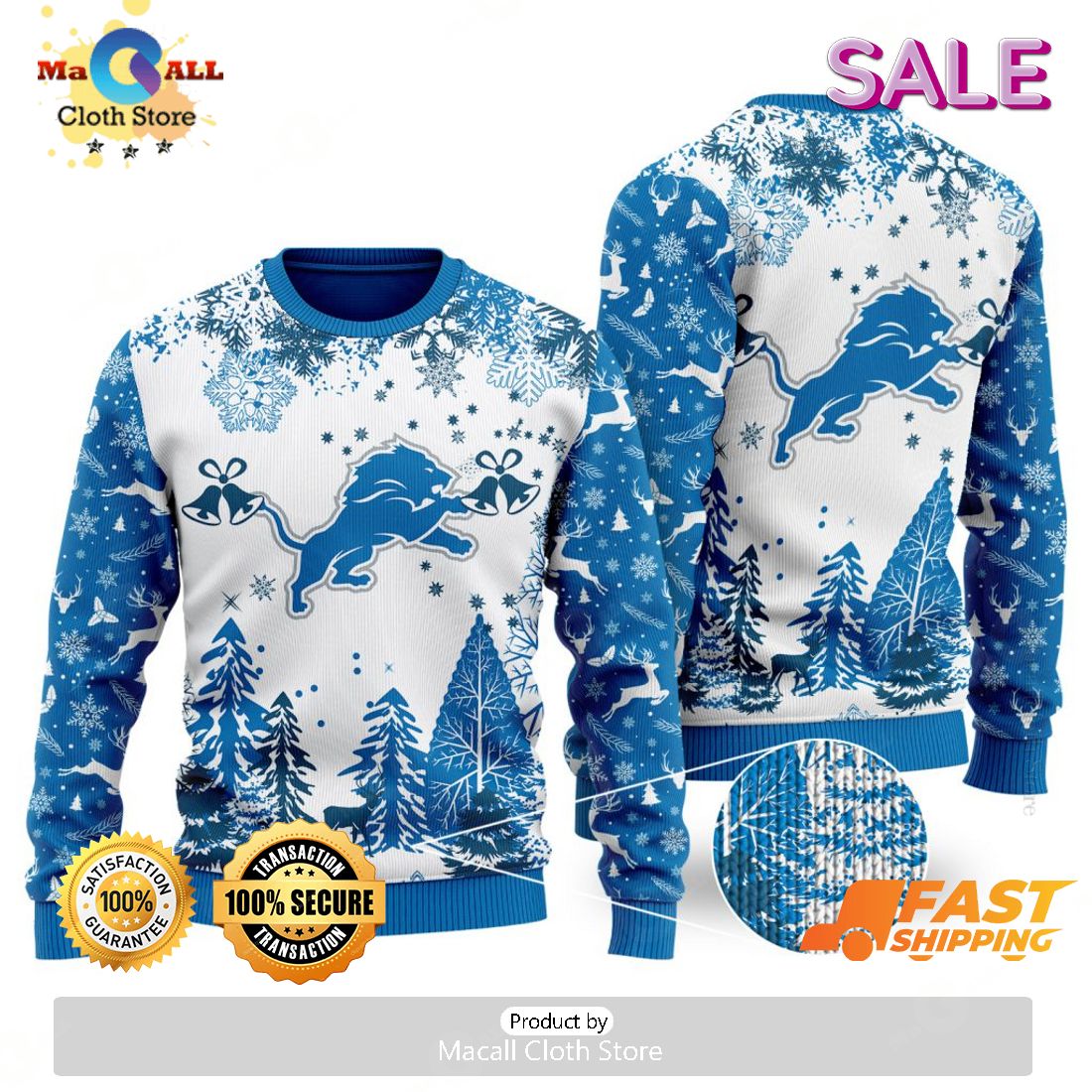 [BEST] NFL Detroit Lions Special Christmas Ugly Sweater Design
