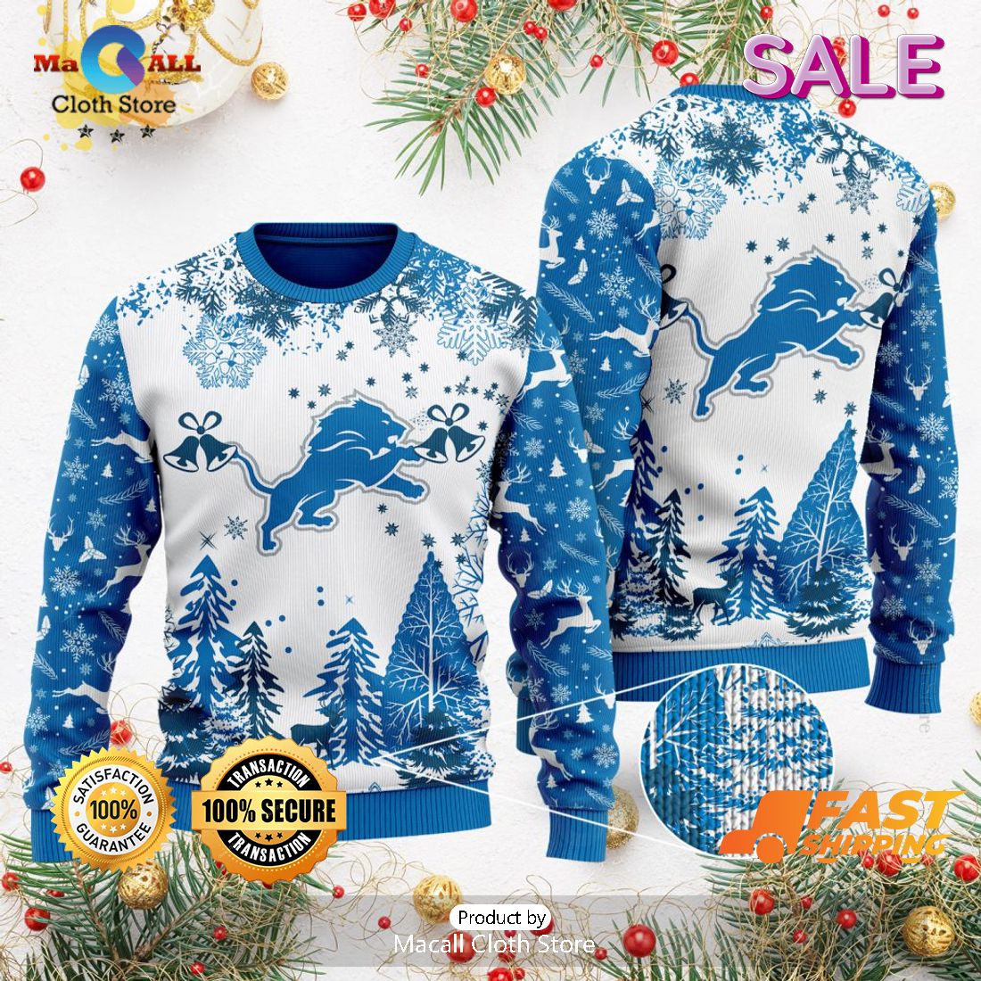[BEST] NFL Detroit Lions Special Christmas Ugly Sweater Design