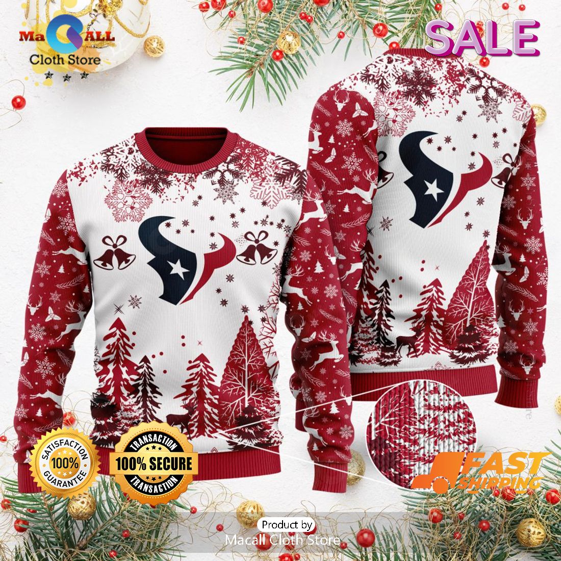 [BEST] NFL Houston Texans Special Christmas Ugly Sweater Design