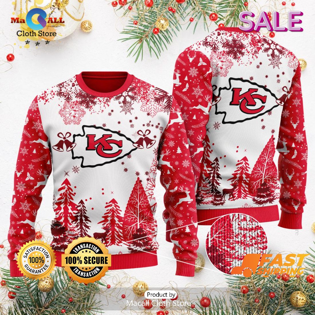 [BEST] NFL Kansas City Chiefs Special Christmas Ugly Sweater Design