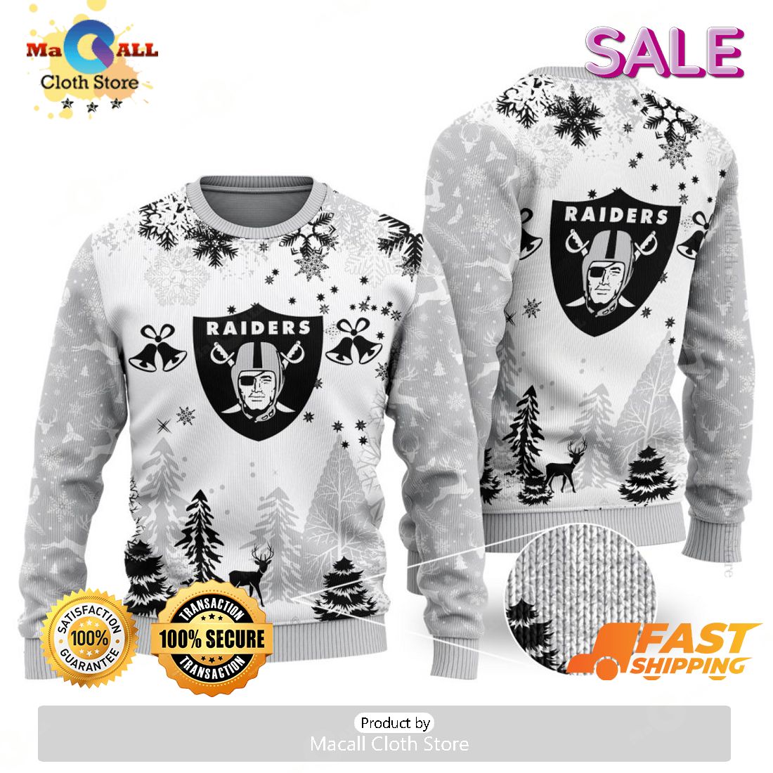 [BEST] NFL Las Vegas Raiders Special Christmas Ugly Sweater Design