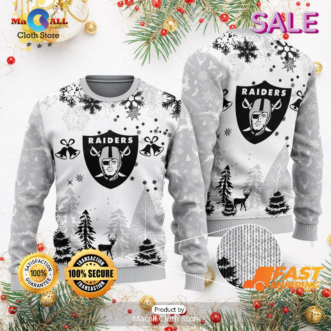 [BEST] NFL Las Vegas Raiders Special Christmas Ugly Sweater Design