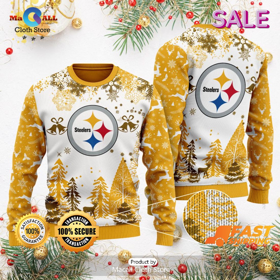 [BEST] NFL Pittsburgh Steelers Special Christmas Ugly Sweater Design