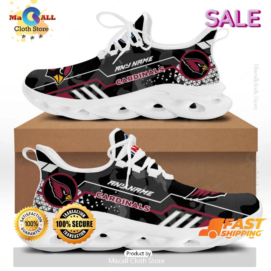 [BEST] Personalized NFL Arizona Cardinals Special Max Soul Shoes